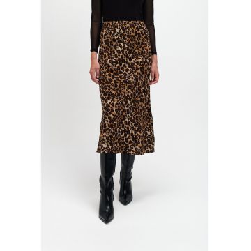 Fusta midi cu animal print