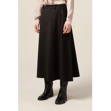 Fusta midi cu buzunare laterale