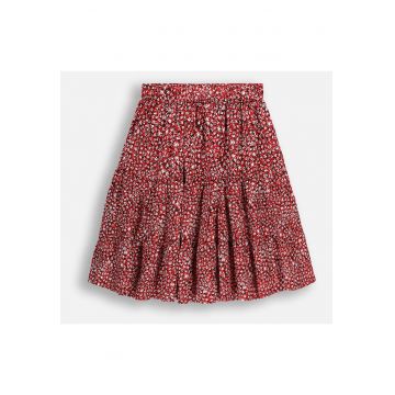 Fusta midi cu imprimeu floral