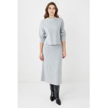 Fusta midi cu model torsade