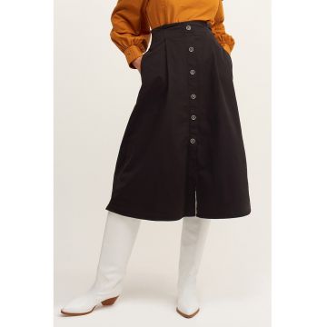 Fusta midi cu nasturi