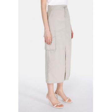 Fusta midi cu patru buzunare