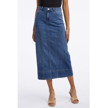 Fusta midi de denim