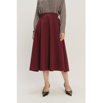 Fusta midi din amestec de modal