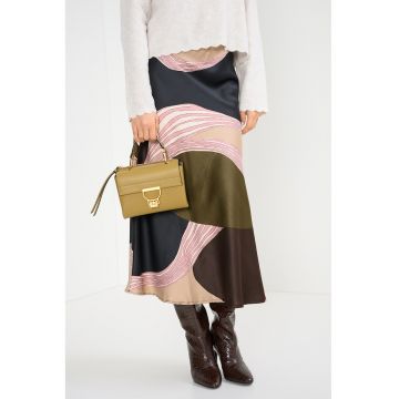Fusta midi din satin