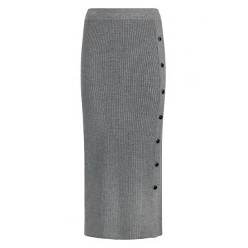 Fusta midi din tricot cu croiala cambrata