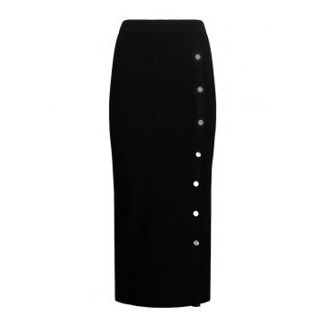 Fusta midi din tricot cu croiala cambrata