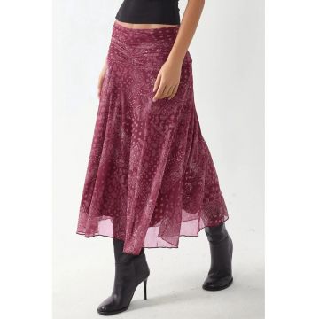 Fusta Midi Petrecuta  cu volane