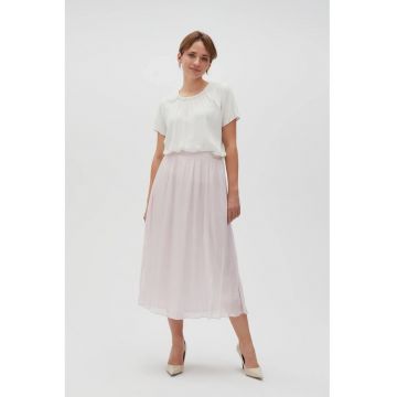 Fustă midi  roz deschis