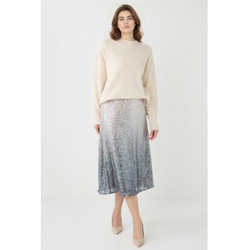 Fusta midi stralucitoare cu paiete