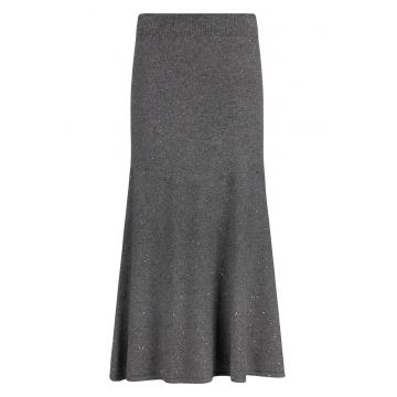 Fusta midi tricotata cu paiete