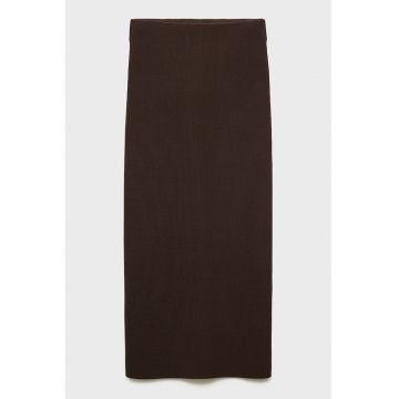 Fusta midi tricotata fin