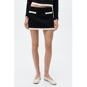 Fusta mini cu buzunare aplicate