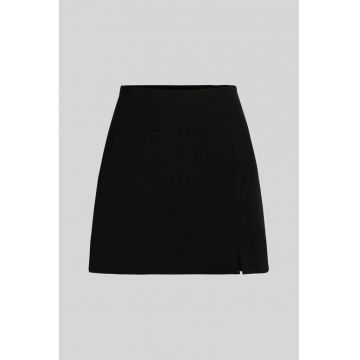 Fusta mini cu talie inalta dama  poliester/elastan - negru