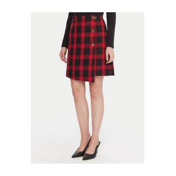 Fusta mini dama  rosu - fabricata din material de calitate