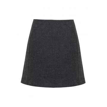 Fusta mini din amestec de lana