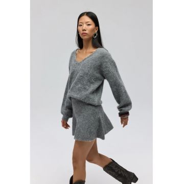 Fusta  mini - gri - tricot