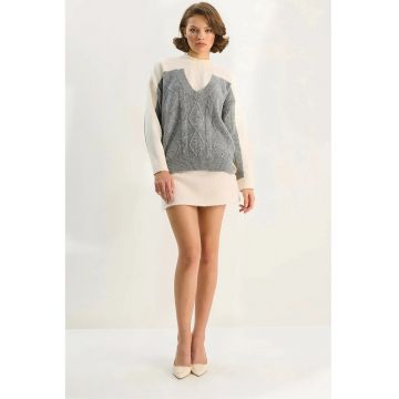 Fusta -  Mini Texturata - Crem Natural - Textil