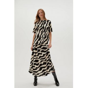 Fustă  neagră model - viscoz