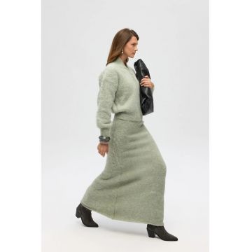 Fusta  Nivra Fusta Maxi Tricotata - Verde - Tricot -