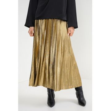 Fusta plisata cu aspect lucios
