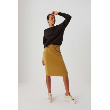 Fustă  verde cu snur