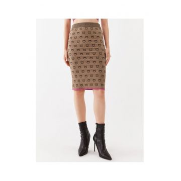 Fusta creion dama  maro - fabricata din material de calitate -