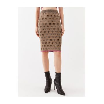 Fusta creion dama  maro - fabricata din material de calitate -