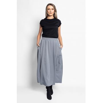 Fusta cu buzunare laterale - Gri