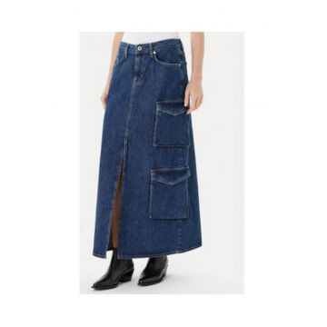 Fusta Dama -  Albastru - 100% bumbac organic -
