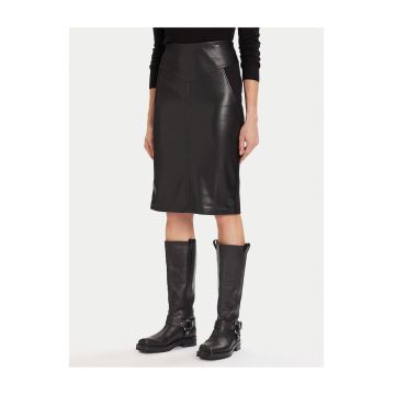 Fusta dama  piele ecologica - negru