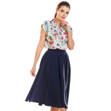 Fusta dama  poliester bleumarin Navy