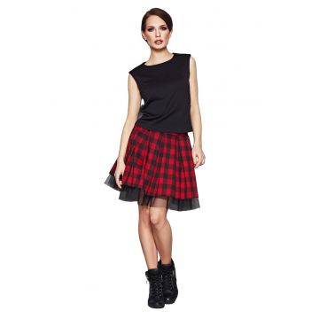 Fusta dama  poliester Rosu -