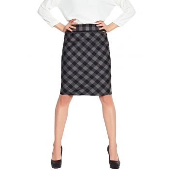 Fusta dama -  Poliester/Viscoza - Gri/Negru