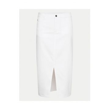 Fusta de blugi -  alb - denim -
