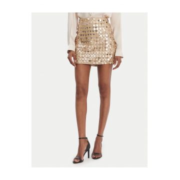 Fusta de dama  aurie - din material usor
