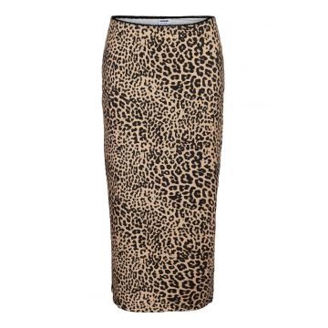 Fusta  din poliester și elastan - Maro