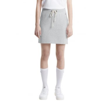 Fusta dreapta cu banda elastica si siret in talie -