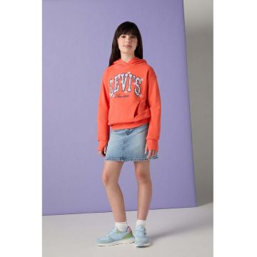 Fusta dreapta din denim cu talie ajustabila Icon - Albastru deschis melange