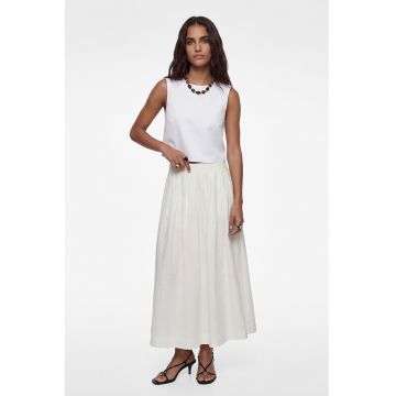 Fusta evazata uni - Alb murdar