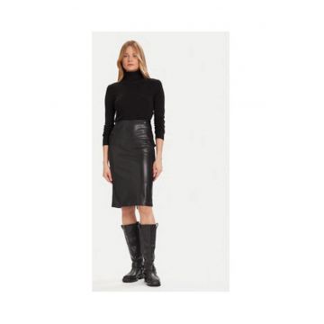 Fusta -  imitatie de piele - neagra - 100% imitatie de piele
