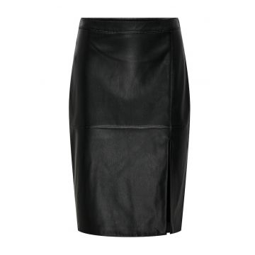 Fusta  imitatie de piele - Negru