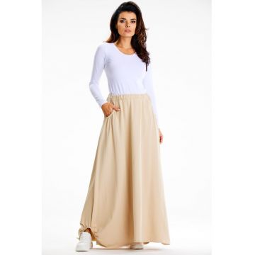 Fusta lunga cu insertii elastice
