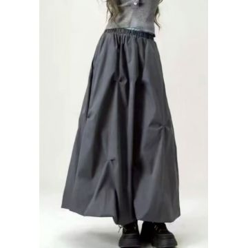 Fusta lunga gogosar ampla, gri