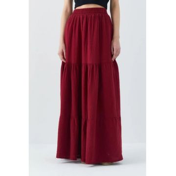 Fusta Maxi -  bumbac - rosu -