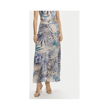 Fusta maxi cu imprimeu tropical -