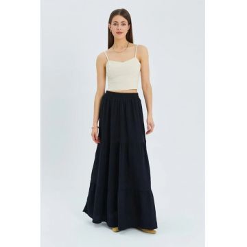 Fusta Maxi -  Negru - bumbac
