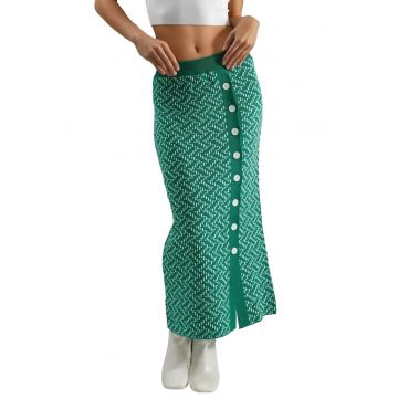 Fusta maxi -  Verde - Tricot -