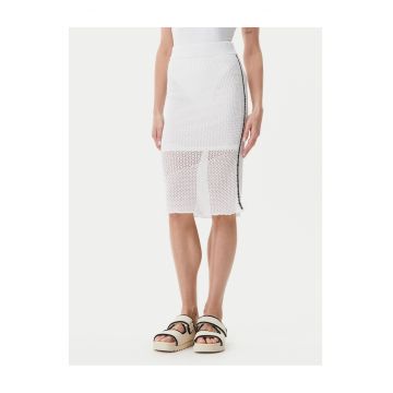 Fusta Midi  alba - din material usor