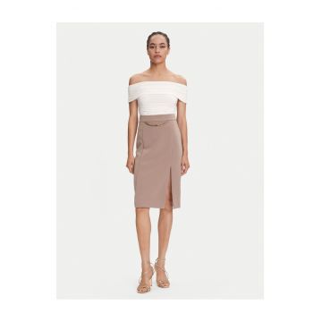 Fusta midi -  bej - femei
